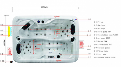 Jaquar Nuovo Hot Tub Spa 2 Seater
