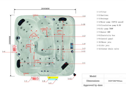 Jaquar Breva Spa Hot Tub Spa 5 Seater