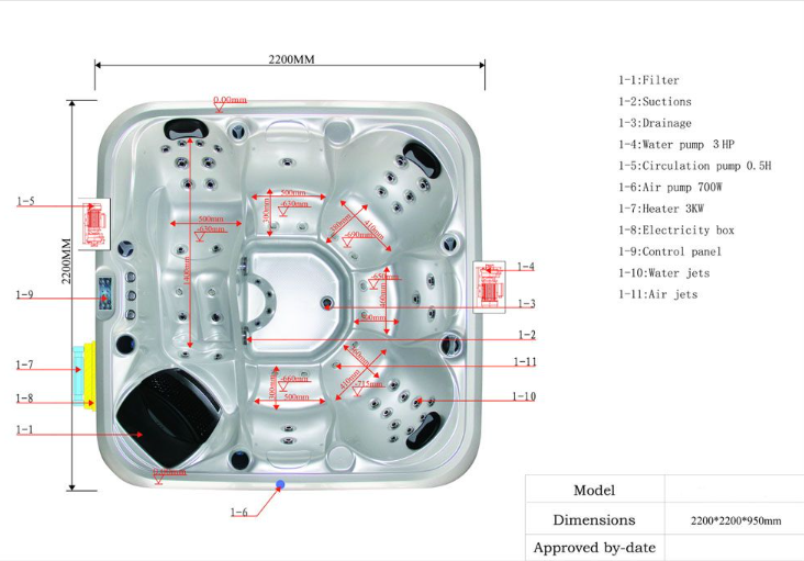 Jaquar Polaris Spa Hot Tub Spa 6 Seater